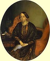 Portrait of Amalia Legrand, 1847, fedotov