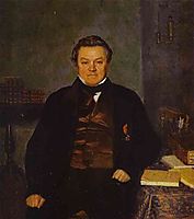 Portrait of F. Ye. Yakovlev, 1847, fedotov