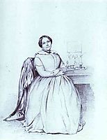 Portrait of M. Ye. Shishmareva, 1849, fedotov