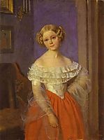 Portrait of Olga Ivanovna Demonkala , 1851, fedotov