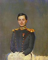 Portrait of Second Captain Vannovsky, 1849, fedotov