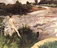 Gloomy Landscape with Bather, 1913, ferenczy