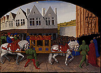 Arrival of the Emperor Charles IV in front of Saint Denis, 1460, fouquet