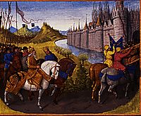 Entry of Louis VII (c.1120-80) King of France and Conrad III (1093-1152) King of Germany into Constantinople during the Crusades, 1147-49, fouquet