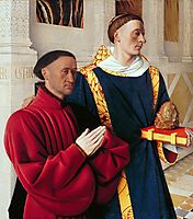 Etienne Chevalier with St. Stephen, c.1454, fouquet