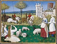 Sainte Marguerite and Olibrius, also known as Marguerite Keeping Sheep, fouquet