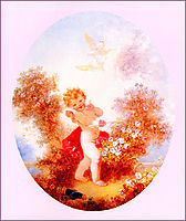 Cupid Between The Roses, fragonard