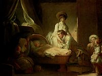 Visit to the nurse, c.1775, fragonard