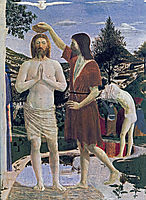 Baptism of Christ (detail), 1450, francesca