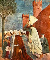 Heraclius Restores the Cross to Jerusalem, 1464, francesca