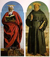 St. John the Evangelist and St. Nicholas of Tolentino, francesca