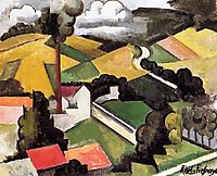 The Factory Chimney, Meulan Landscape, 1912, fresnaye