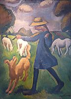 The shepherdess. Spring Marie Child , fresnaye