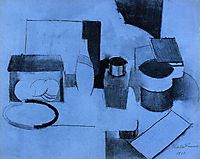 Still Life, Tin of Tea and Pot of Tobacco, 1913, fresnaye