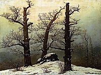 Dolmen in snow, 1807, friedrich