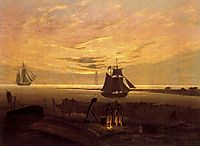 Evening on the Baltic Sea, friedrich