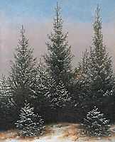 Fir Trees in the Snow, 1828, friedrich