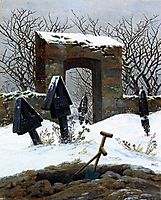 Graveyard under Snow, 1826, friedrich