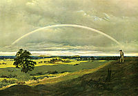 Landscape with rainbow, c.1810, friedrich