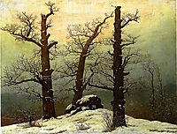 Passage grave in the snow, friedrich