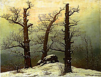 Passage grave in the snow, friedrich
