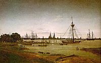 Port by Moonlight , 1811, friedrich