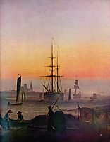 Ships at the port of Greifswald, c.1810, friedrich
