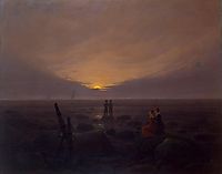 Twilight at seaside, 1819, friedrich