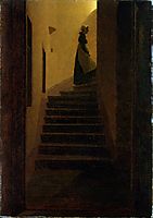 Woman on the stairs, friedrich