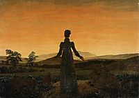 Woman before the Rising Sun, Woman before the Setting Sun, 1818-1820, friedrich