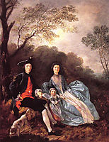 The Artist with his Wife and Daughter, c.1748, gainsborough