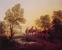 Evening Landscape Peasants and Mounted Figures, c.1771, gainsborough