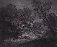 Forest landsape with mountain, gainsborough