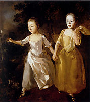 The Painter-s Daughters chasing a Butterfly, 1759, gainsborough