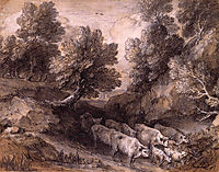 Wooded Landscape with Cattle and Goats, c.1772, gainsborough