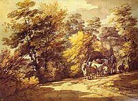 Wooded Landscape with a Waggon in the Shade, c.1765, gainsborough