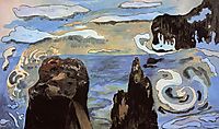 At the black rocks, 1889, gauguin