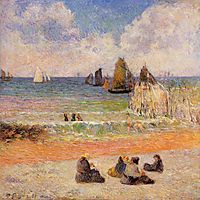 Bathing, Dieppe, 1885, gauguin