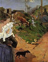 Breton Women at the Turn, 1888, gauguin