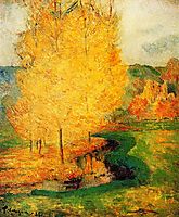 By the Stream, Autumn, 1885, gauguin
