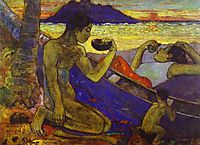 A Canoe (Tahitian Family),, 1896, gauguin