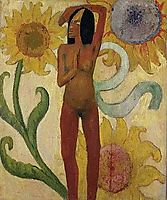 Caribbean Woman, or Female Nude with Sunflowers, 1889, gauguin