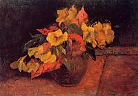 Evening primroses in the vase, 1885, gauguin