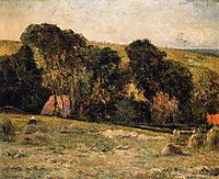 Haymaking near Dieppe, 1885, gauguin