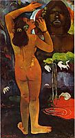 Hina, Moon Goddess & Te Fatu, Earth Spirit , 1893, gauguin