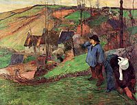 Landscape of Brittany, 1888, gauguin