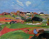 Landscape at Le Pouldu, 1890, gauguin