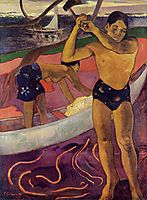 A man with axe, 1891, gauguin
