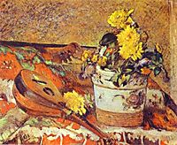 Mandolina and Flowers, 1883, gauguin