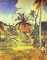 Palm trees on Martinique, 1887, gauguin